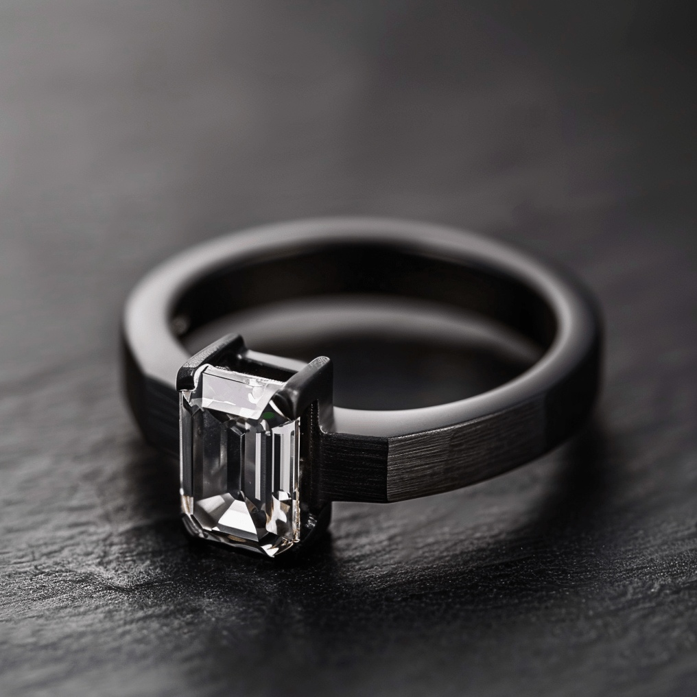 Black Vortex Edge CEO Diamond Signet Ringvanguardjewels Ring