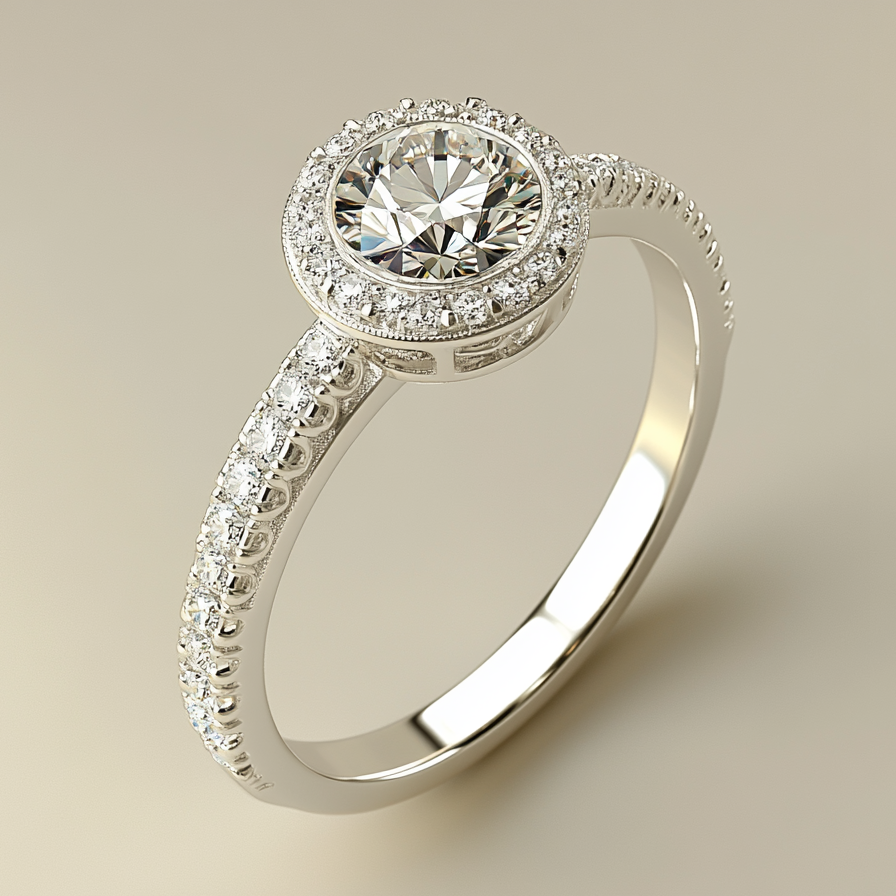 Elegant Love Diamond Ring with a Touch of Grace