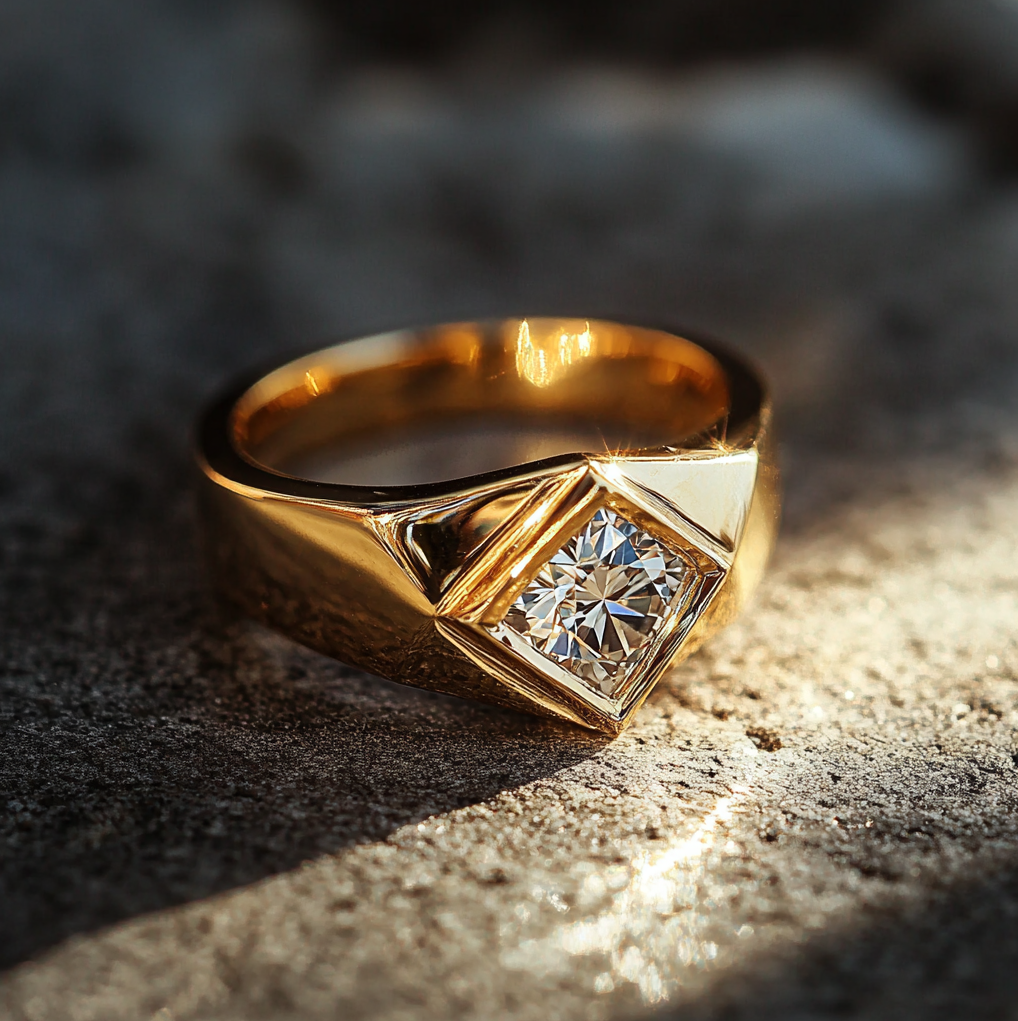 Street Shining Diamond Knight Ring