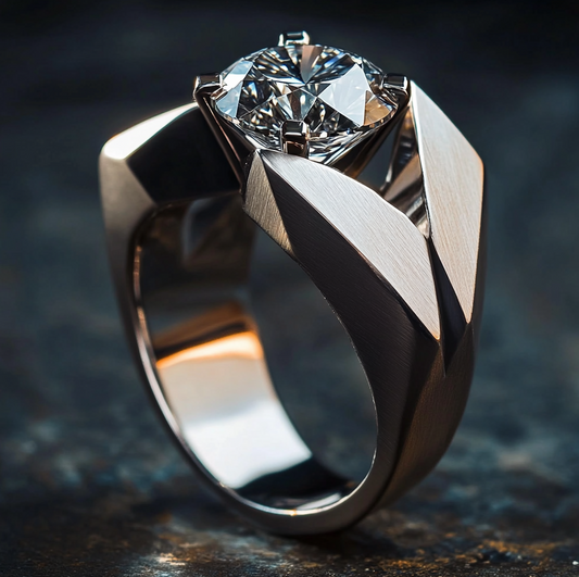 Street Shining Diamond Knight Ring