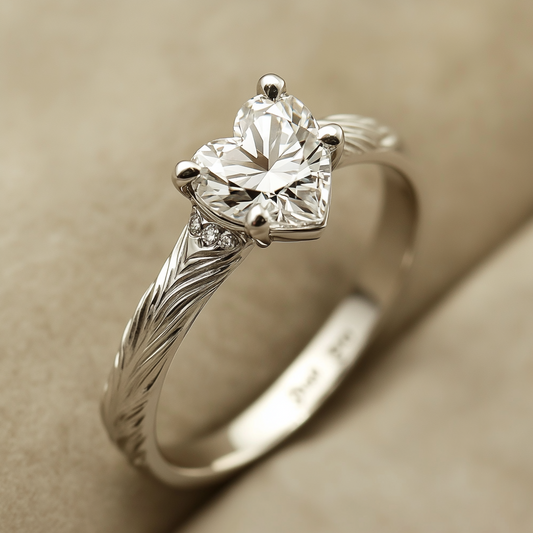 Eternal Rings · Platinum Heart Solitaire