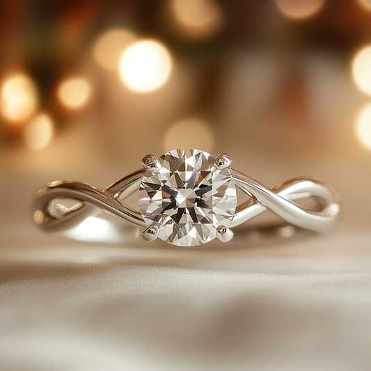 Timeless Pulse Solitaire Ring