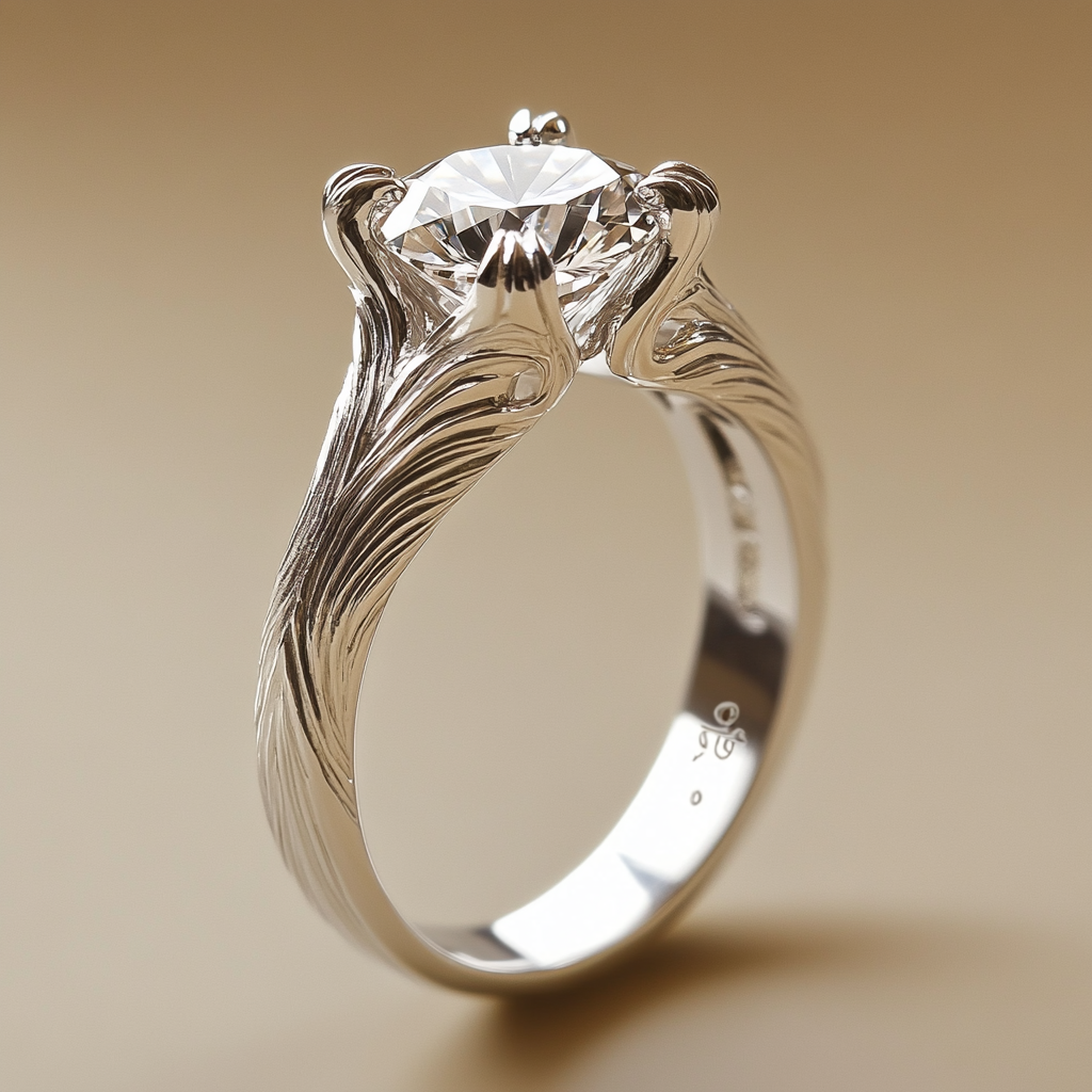 Eternal Rings · Platinum Heart Solitaire