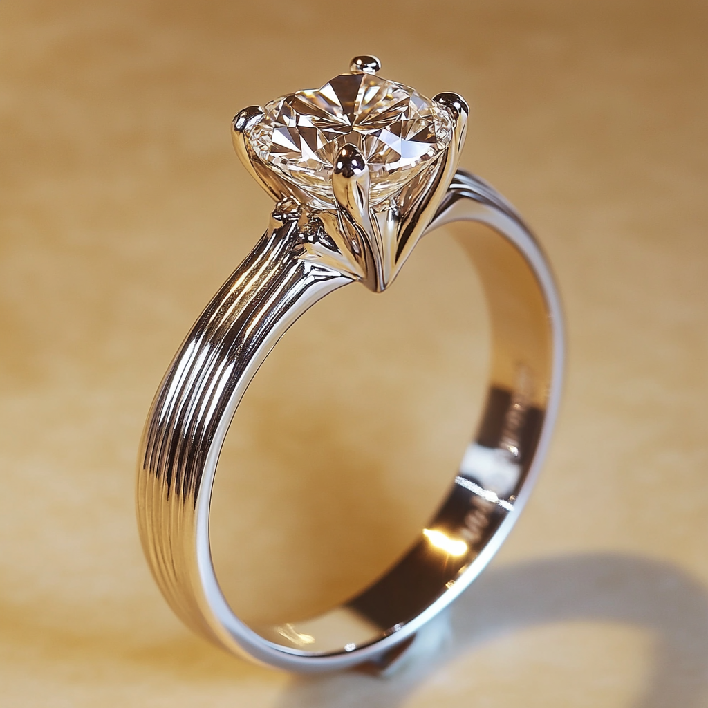 Eternal Rings · Platinum Heart Solitaire